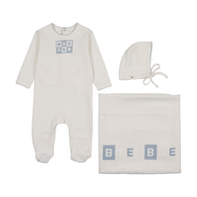 Load image into Gallery viewer, Bliss bebe layette set - Ivory and blue
