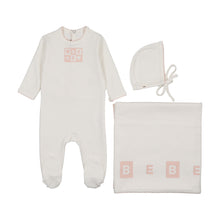 Load image into Gallery viewer, Bliss bebe layette set - Ivory and pink
