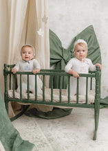 Load image into Gallery viewer, Bliss bebe footie and hat set - Ivory and pink
