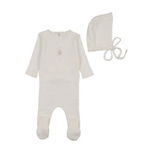 Load image into Gallery viewer, Bird Pointelle-Chalk White Layette set
