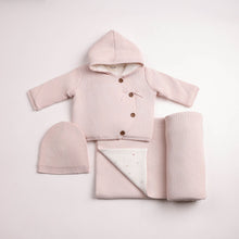 Load image into Gallery viewer, Delicata knit jacket and blanket set - Mauve
