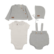 Load image into Gallery viewer, Leather Knit Outfit-Dusty Blue
