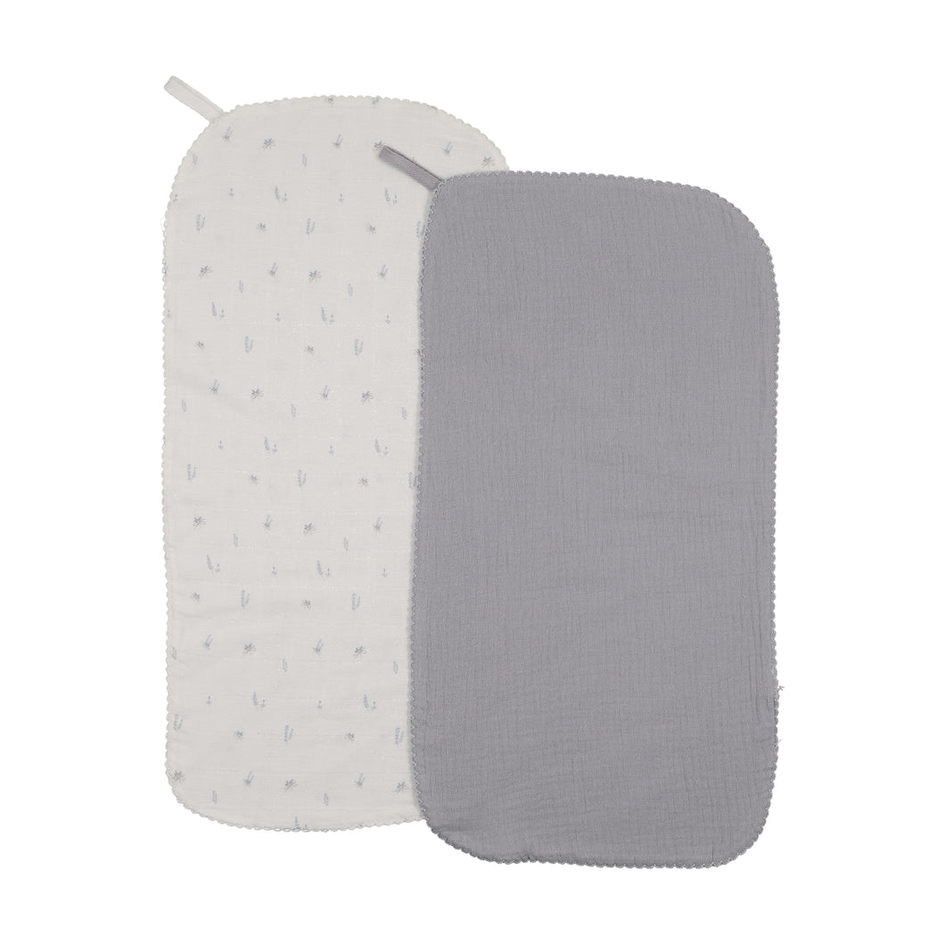 Burp cloths - Dusty blue