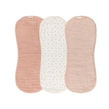 Load image into Gallery viewer, 3- pack muslin burp cloths - Floral pink
