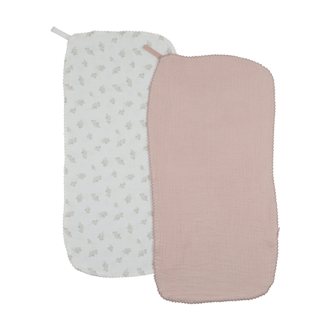 Burp cloths - Pink toast