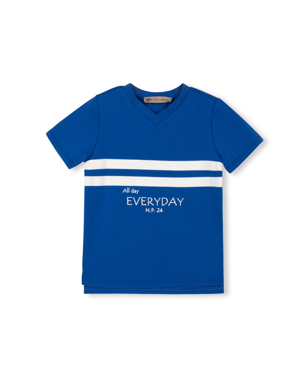 Brushed stripe t-shirt - royal