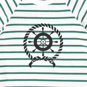 Stripe wheel t-shirt - green