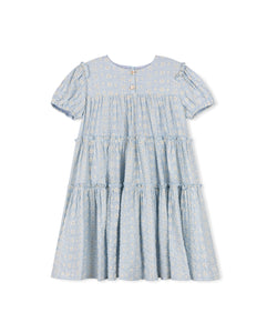 Floral embroidred tiered dress - Floral