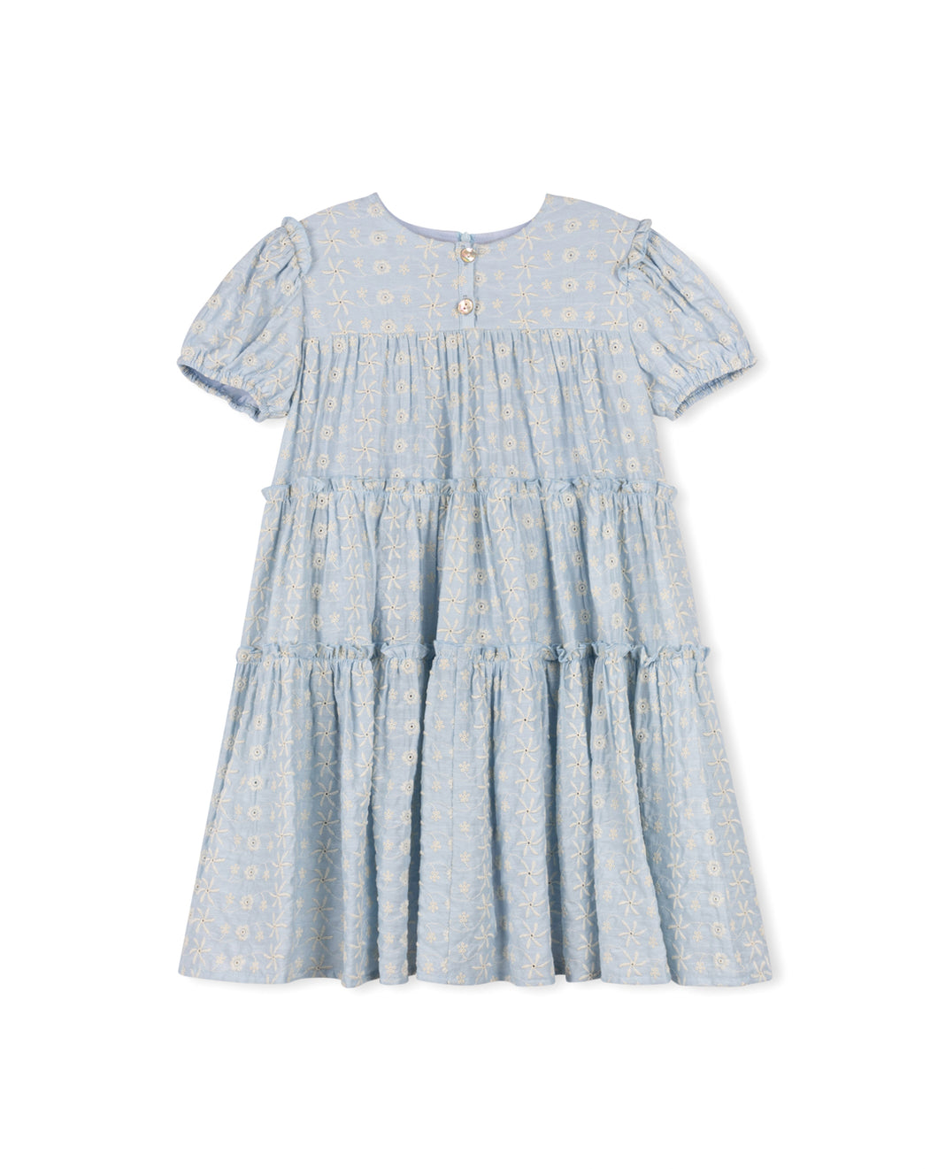 Floral embroidred tiered dress - Floral