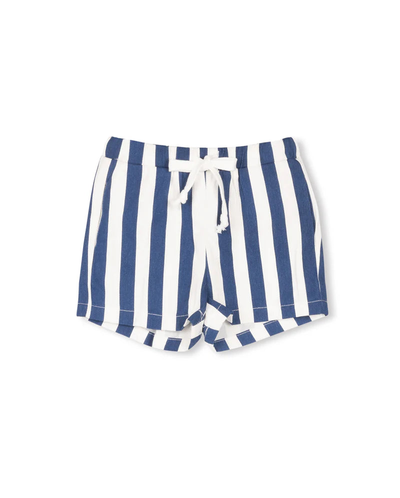 Main denim stripe shorts - Blue
