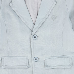 Ribbon trim blazer - Light blue