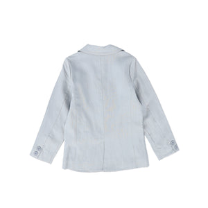 Ribbon trim blazer - Light blue
