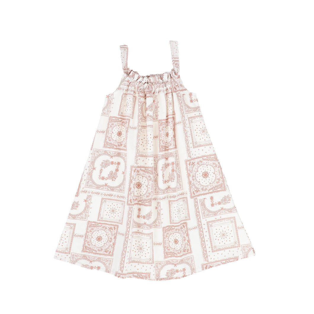 Paisley handkerchief print dress - Pink