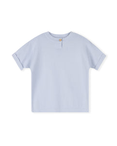 Double fine knit top - Light blue