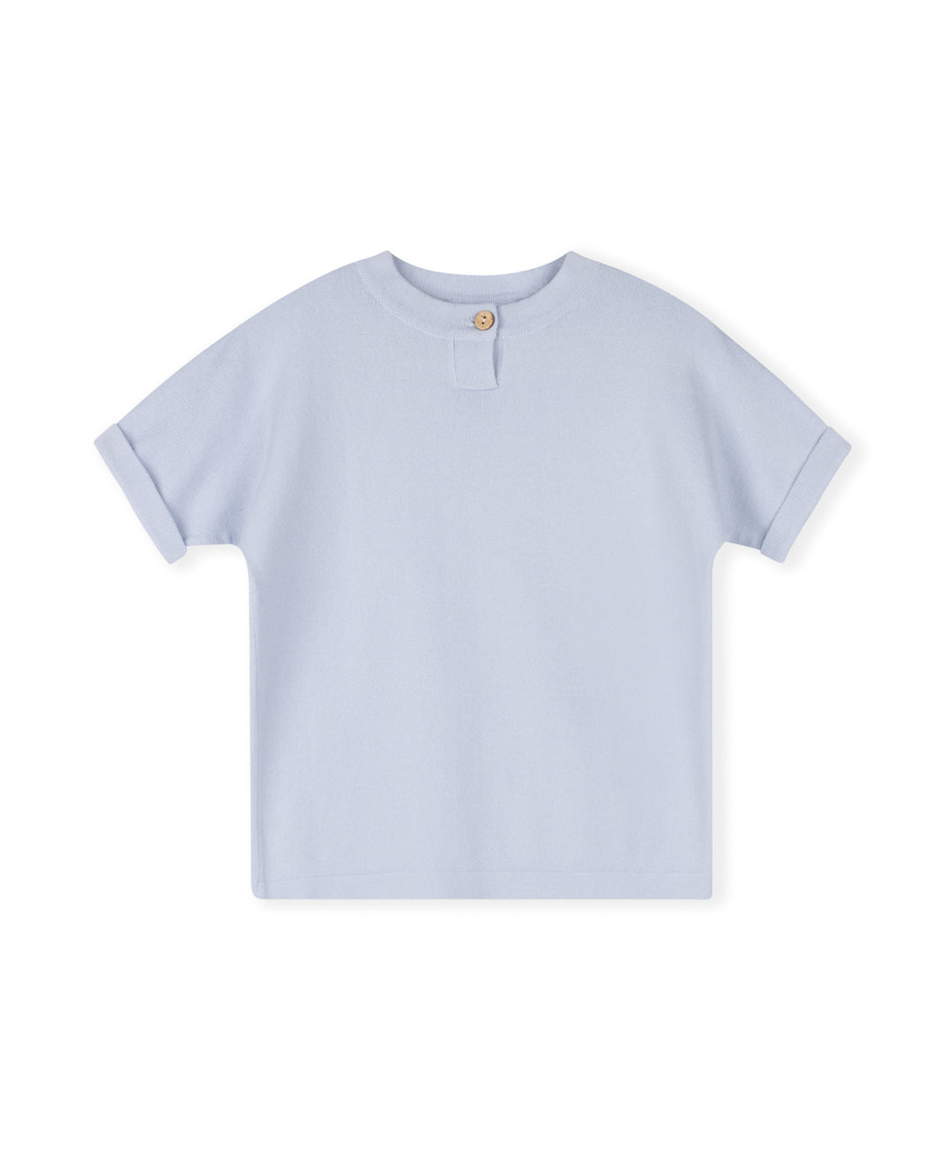 Double fine knit top - Light blue