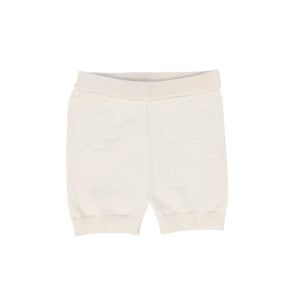 Knit double breasted short sleeve cardigan and shorts set - tan