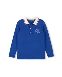 Nautical polo long sleeve - royal
