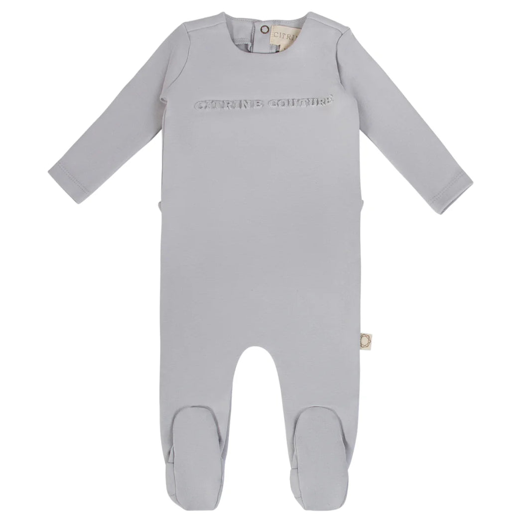 Citrine logo footie - Cloud blue