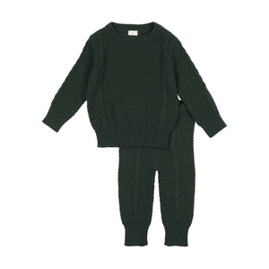 Cable knit set - forest