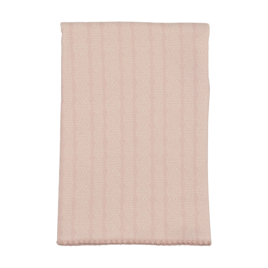 Cable stitch wrap layette set - Rose