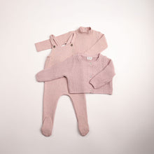 Load image into Gallery viewer, Chenille cardigan overall - Tea rose

