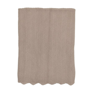 Chevron knit layette set - Toasted almond
