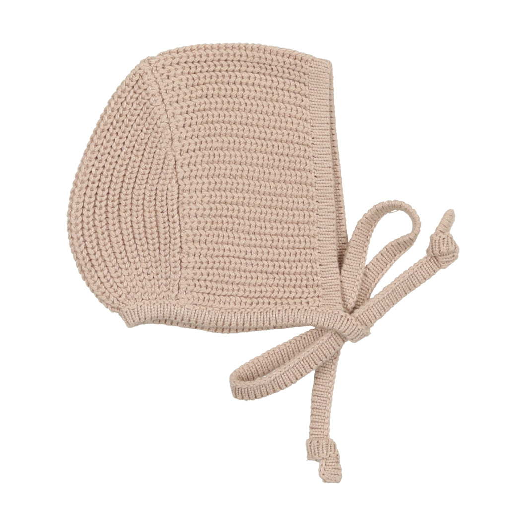 Chunky knit bonnet - petal