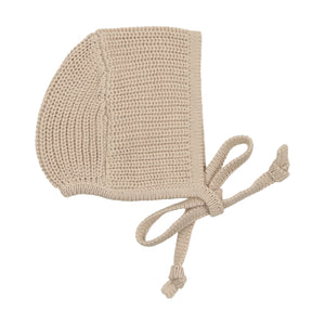 Chunky knit bonnet - sand