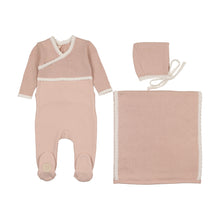 Load image into Gallery viewer, Classic wrap layette set - Pink whip
