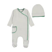 Load image into Gallery viewer, Colored scallop layette set - blue wisp
