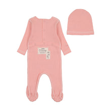 Load image into Gallery viewer, Contrast Footie/Beanie-Coral
