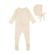 Load image into Gallery viewer, Contrast stitch knit layette set - Snow white
