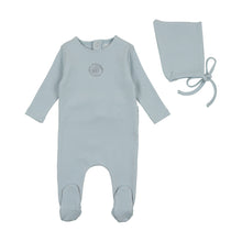 Load image into Gallery viewer, Cotton small print layette set - Blue fog
