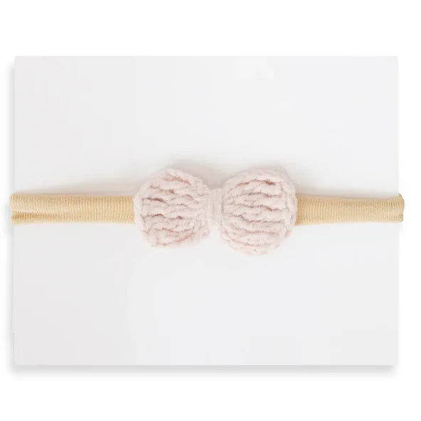 Crochet petite headband - Pale blush