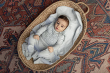 Load image into Gallery viewer, Crochet pullover vest layette set - london fog
