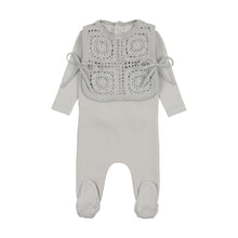 Load image into Gallery viewer, Crochet pullover vest layette set - london fog
