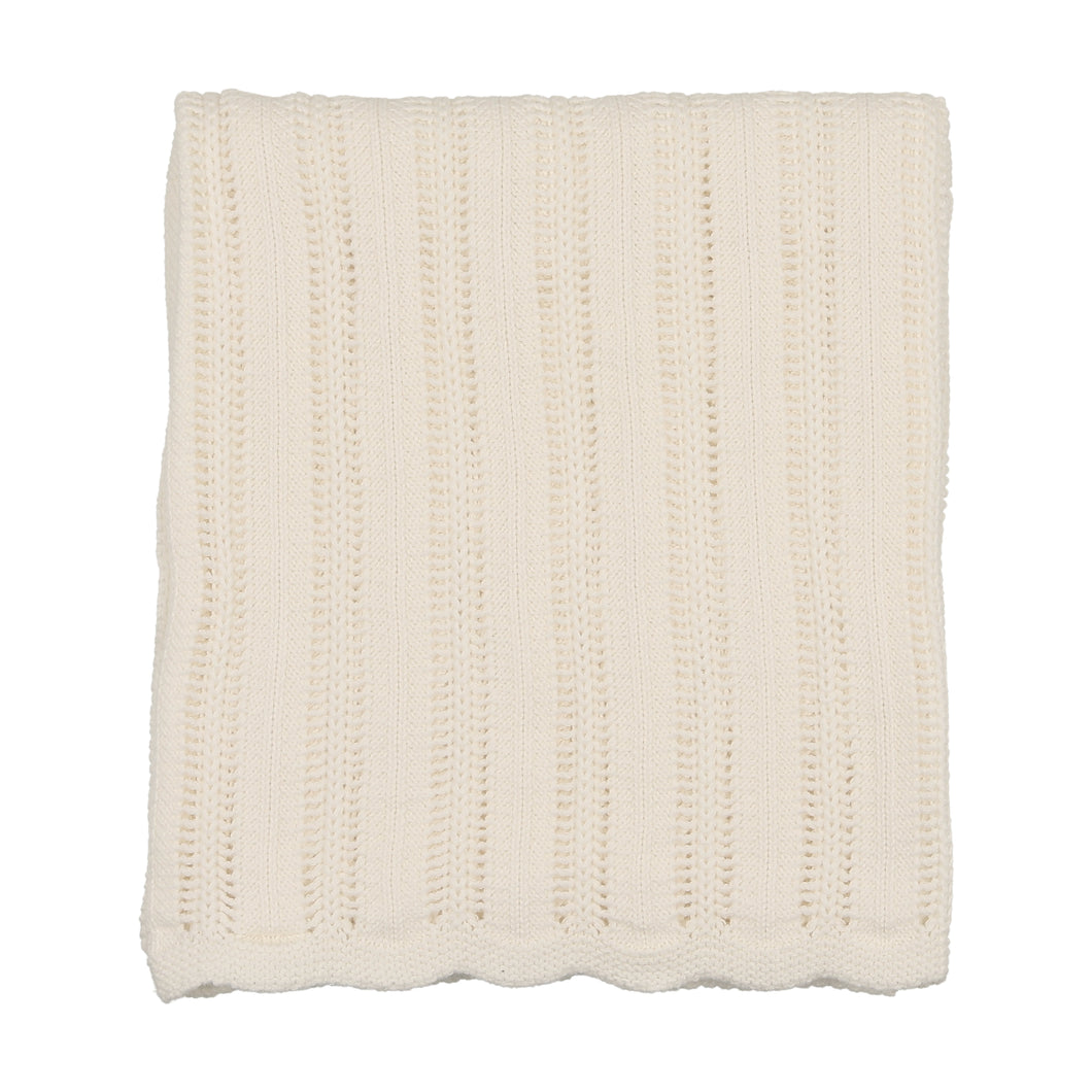 Crochet blanket, cardigan and bonnet gift set - chalk white