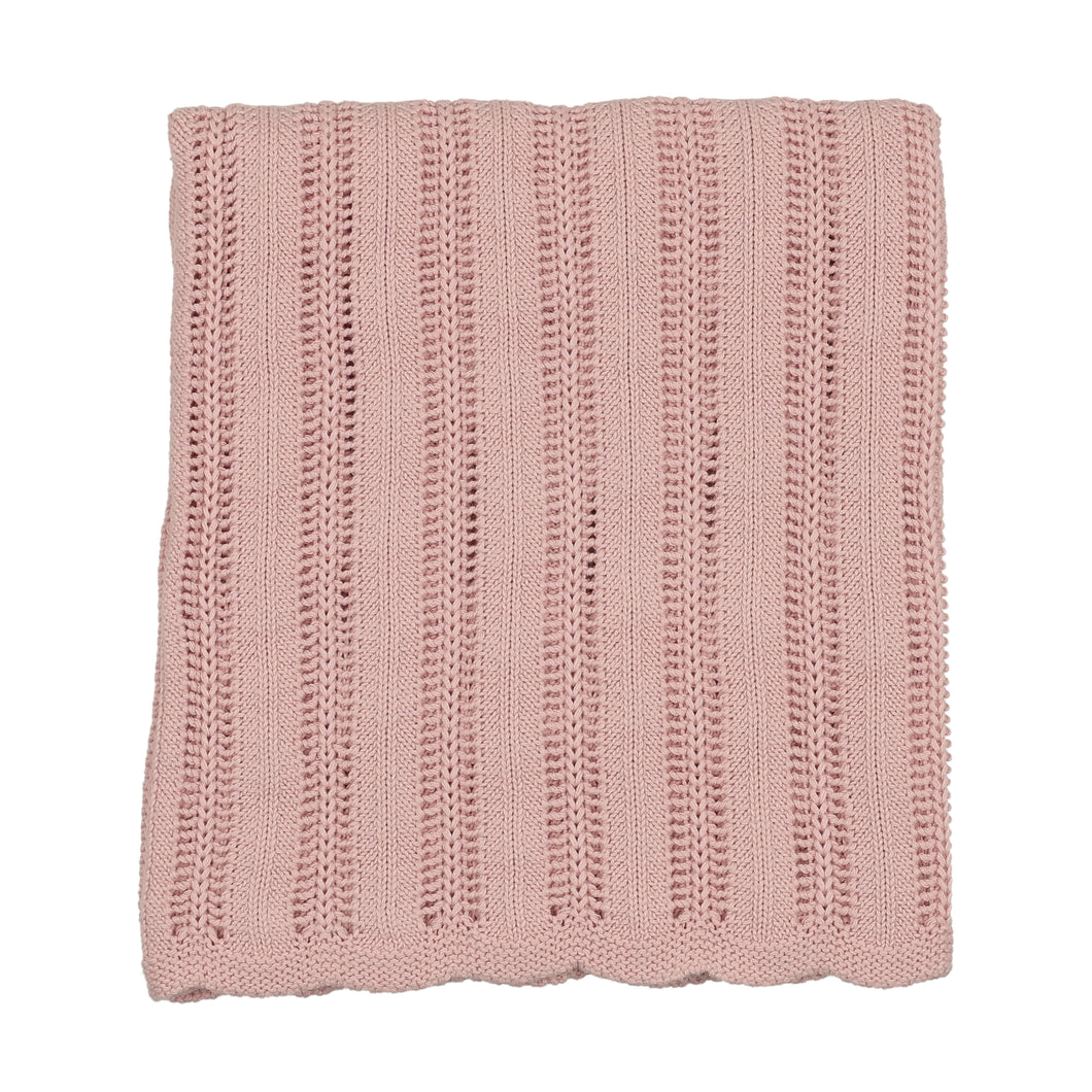 Crochet blanket, cardigan and bonnet gift set - champagne pink