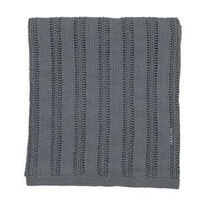 Crochet blanket, cardigan and bonnet gift set - hydrangea blue