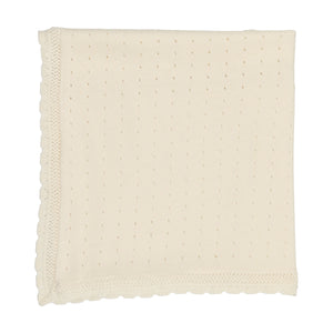 Dotted knit layette set - Cream