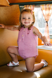 Mila romper - Denim pink