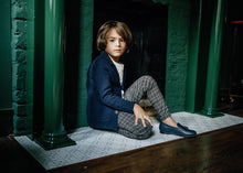Load image into Gallery viewer, Pants - Navy/brown plaid
