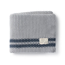 Load image into Gallery viewer, Domani Home - Marici Cool Blue Striped Baby Blanket
