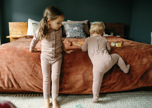 Velour trim lounge set - Mauve