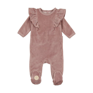 Dainty ruffle footie - Mauve