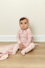 Load image into Gallery viewer, Diamond cone footie and beanie - Darling pink
