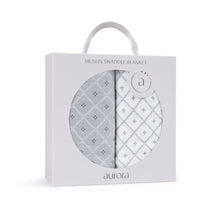 Load image into Gallery viewer, 2 Pack Muslin Swaddles - Blue
