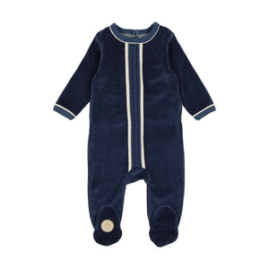 Dimple braid footie - Navy