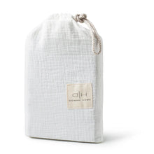 Load image into Gallery viewer, Domani Home - Gauze 3 Piece Crib Set in Pouch - White
