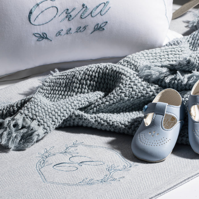 Domani Home - Waffle Muslin Blue Blanket